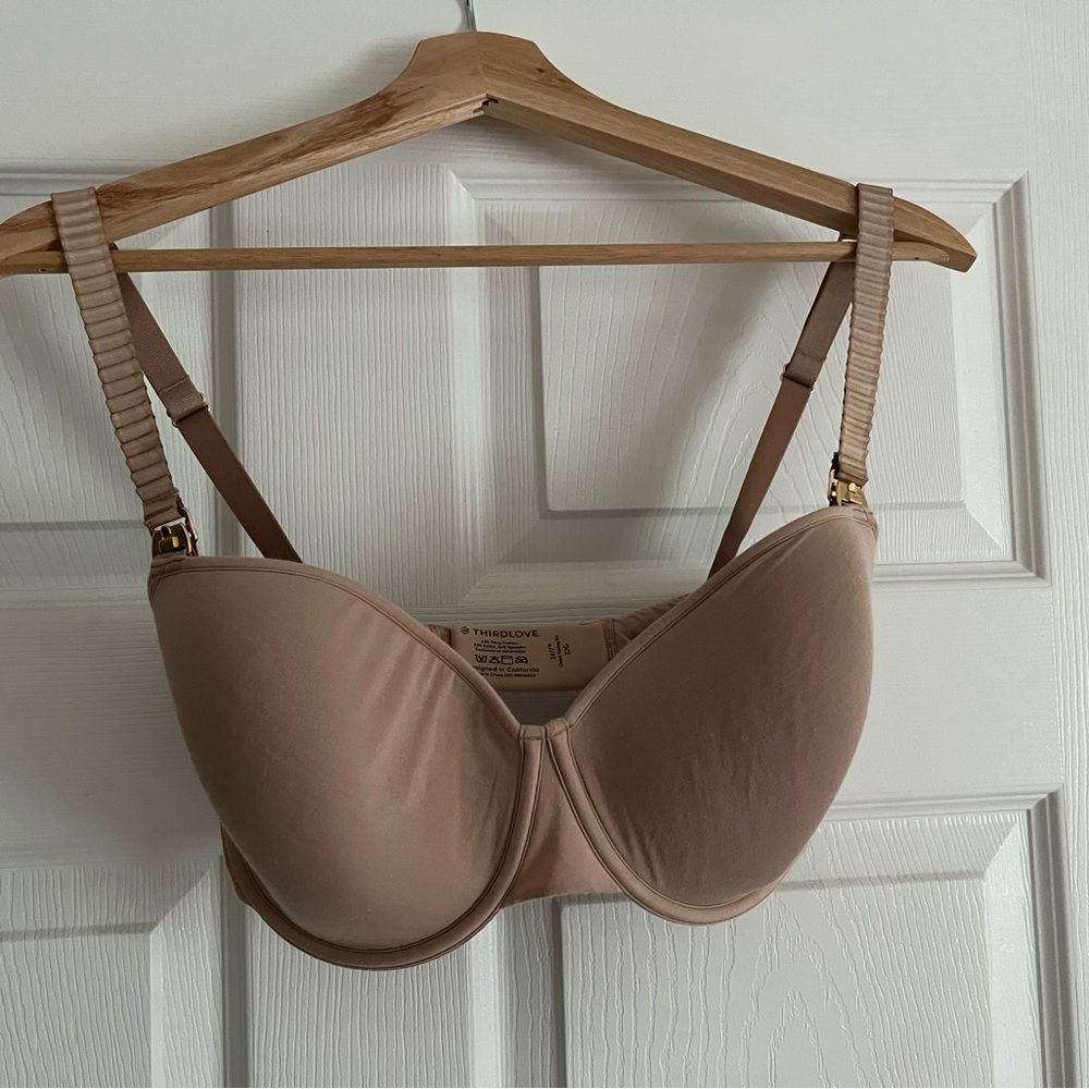 ThirdLove Nude Nursing Bra with Adjustable Straps